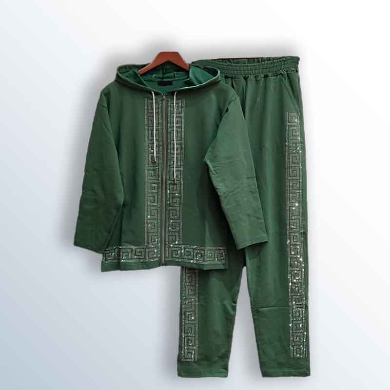 Spring cotton pajamas with thermal embroidery