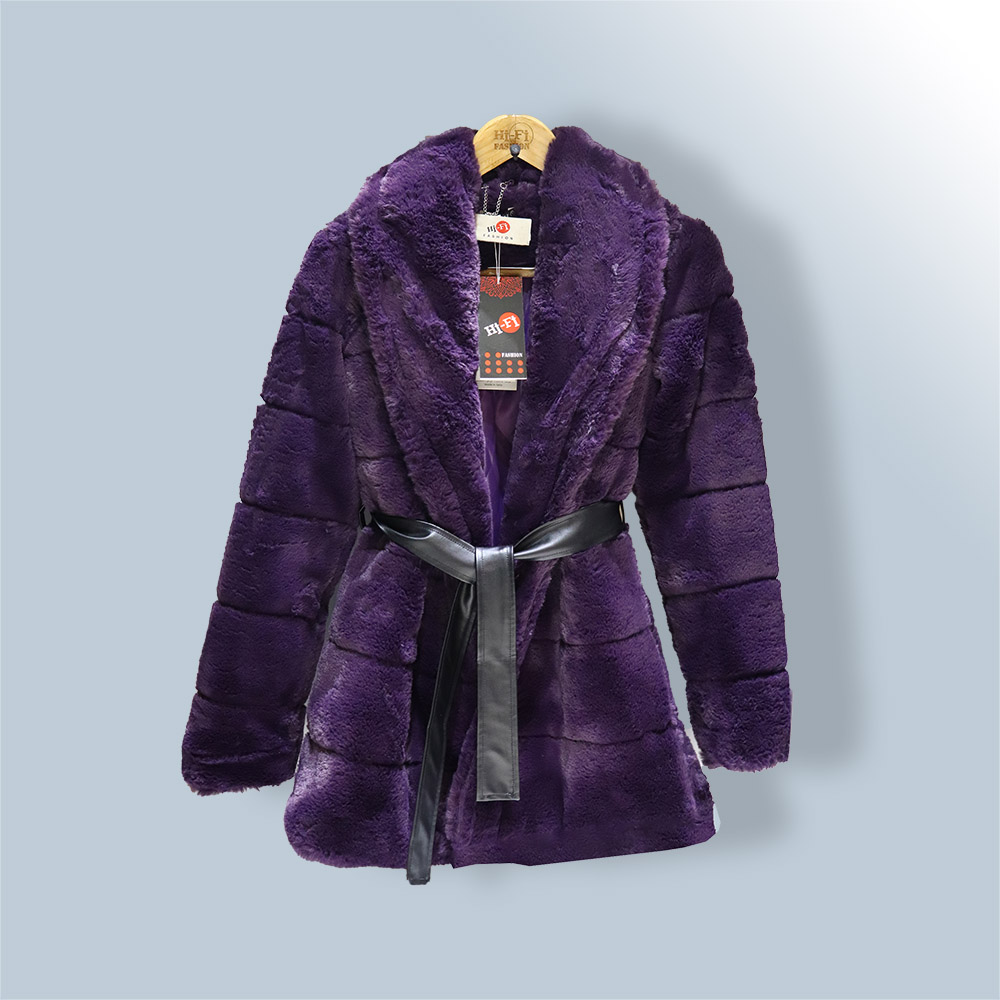 Women's long fur jacket