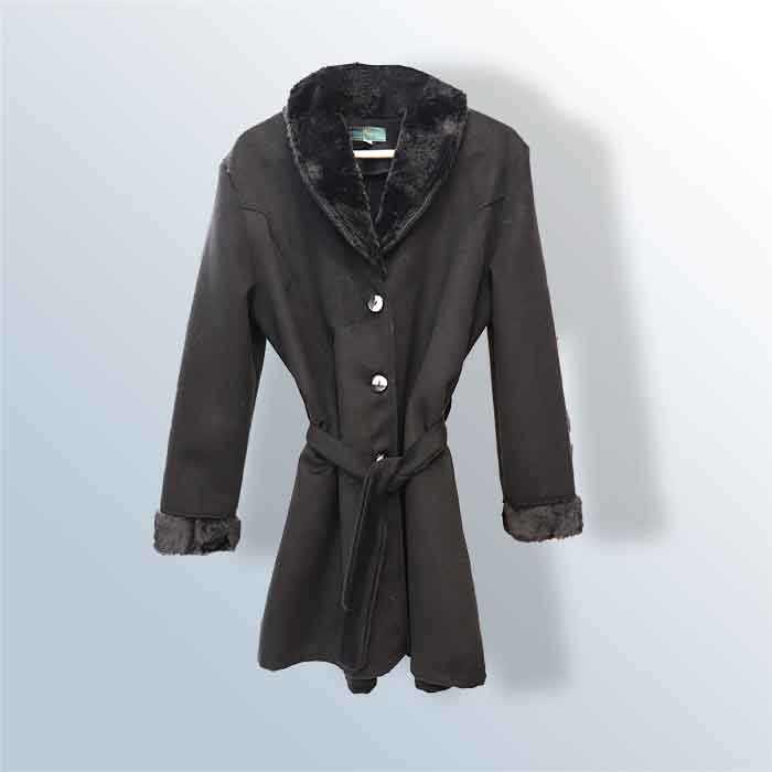 Women's fur dome wrap coat