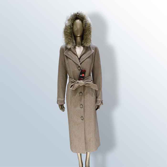 Women's Coat with Fur Hat