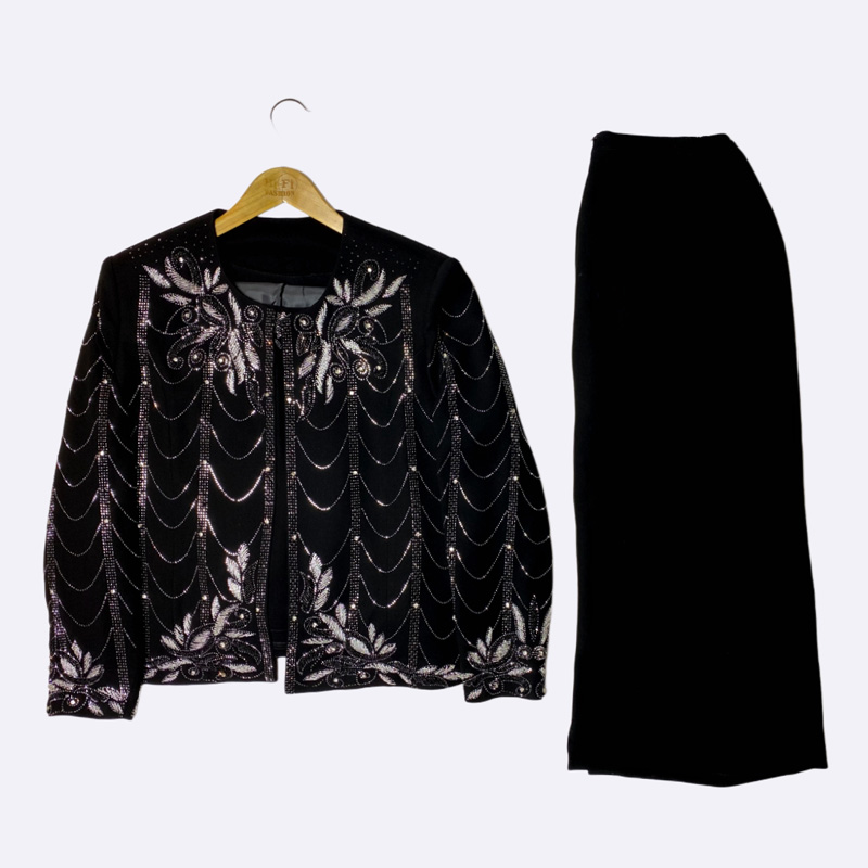 Embroidered Formal Two-Piece Suit