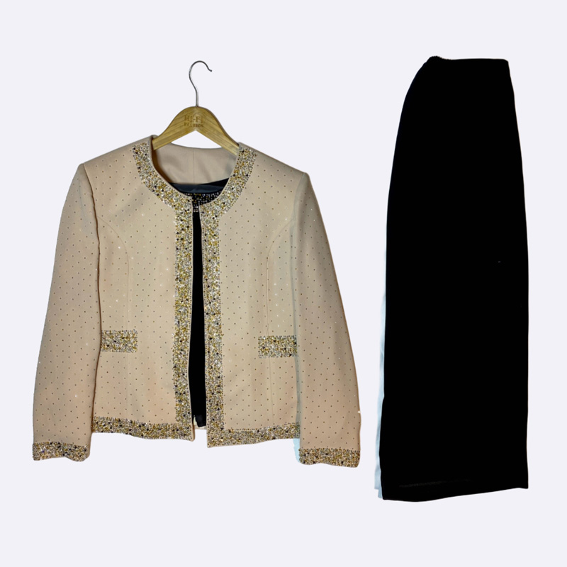 Classic Embellished Two-Piece Suit