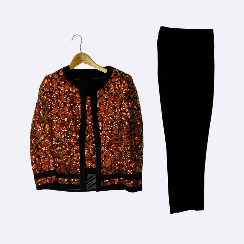 Sequin Statement Jacket & Pants Set