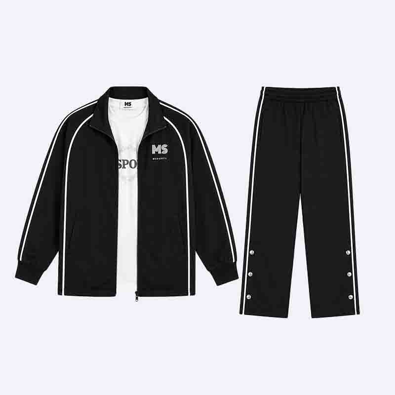 Women’s 3-Piece Sport Tracksuit Set with Side Stripes