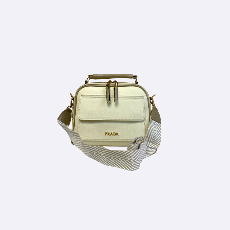 Prada Style Camera Bag with Contrast Strap