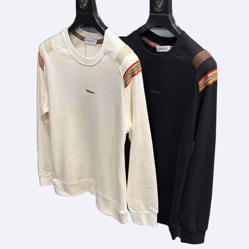 Burberry Logo Stripe Detail Sweatshirt