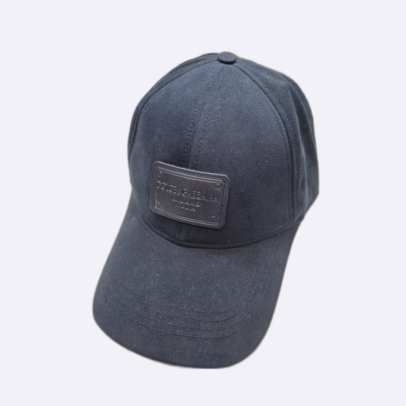 Dolce & Gabbana Men Milano Italia Logo Baseball Cap Black