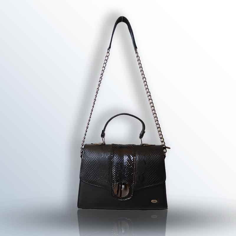 Leather and suede women's bag