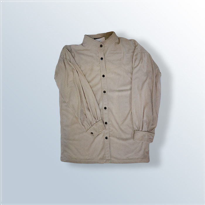 Long Ribbed Velvet Shirt