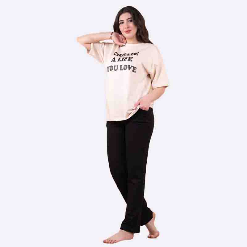 Women's T-shirt and Trousers Pajama Set