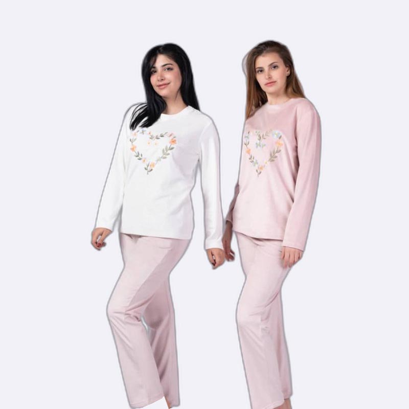 Floral Heart Women's Pajama Set