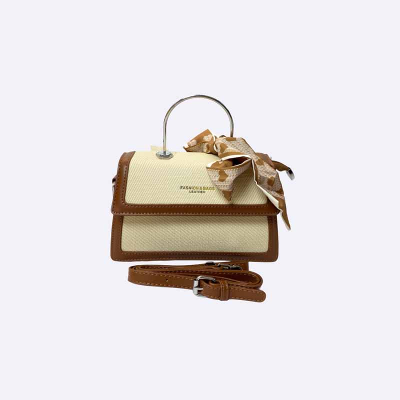 Canvas and Leather Handbag