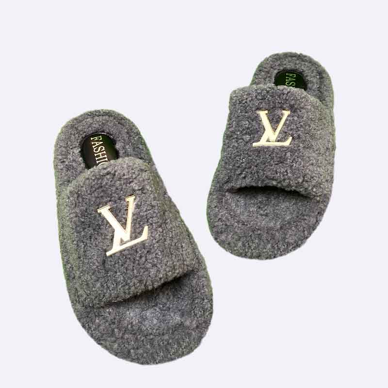 Luxury Fluffy "V" Logo Slides