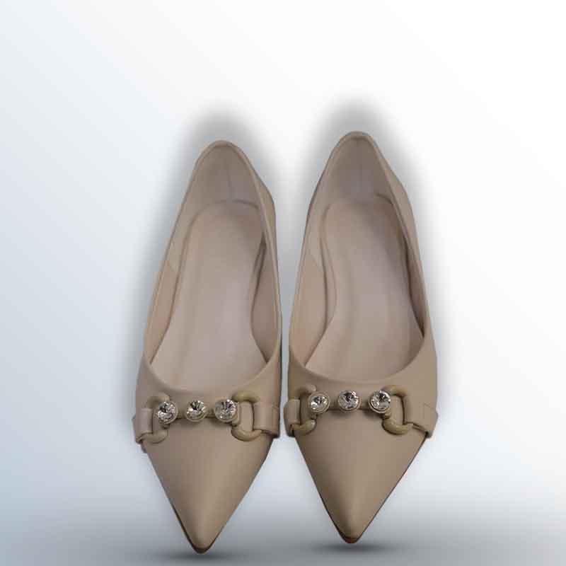 flat pointed-toe pump