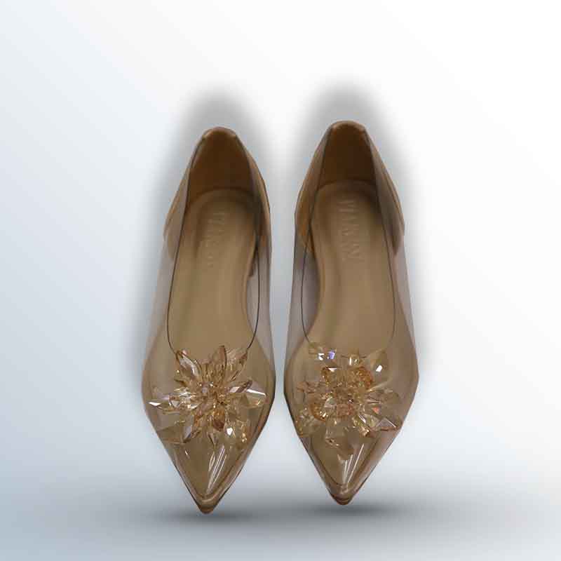 flat pointed-toe pump