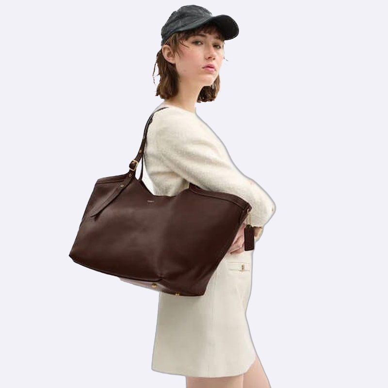 Coach Polished Pebble Leather Tote Bag