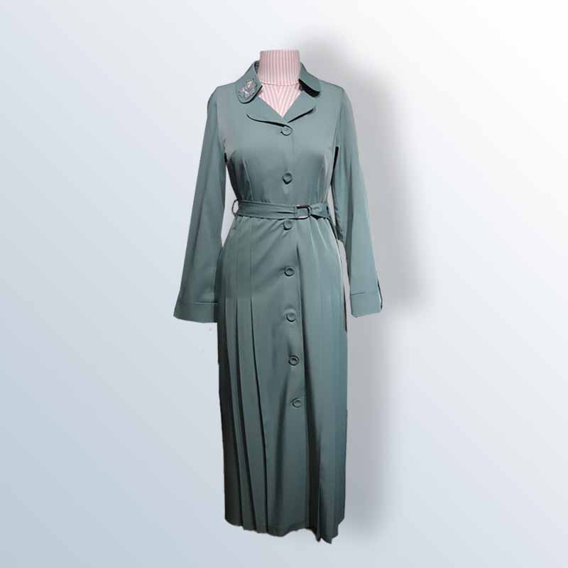 Tailored trench coat with belt