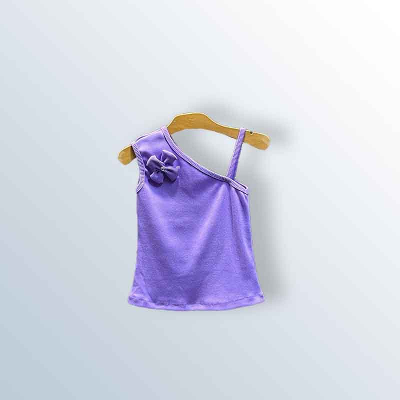 Girl's Sleeveless Bow Tank Top