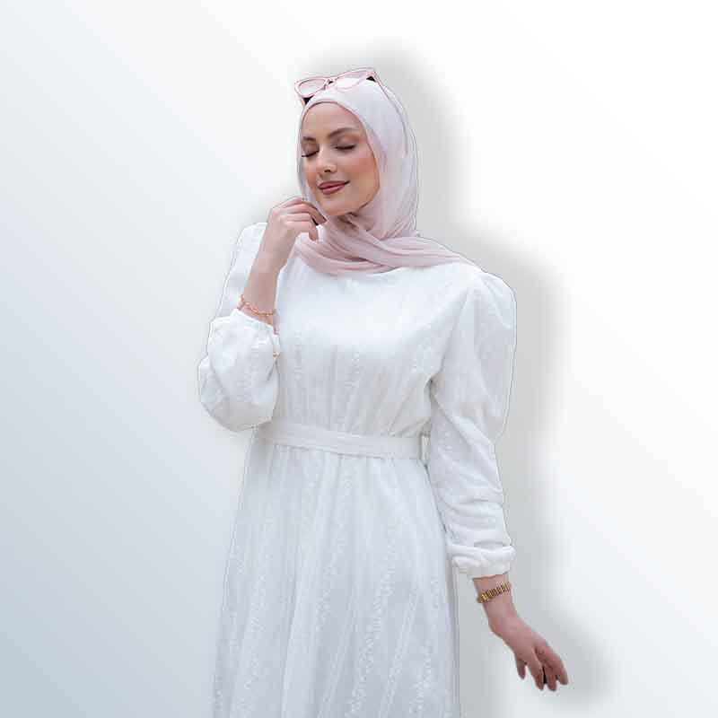 Women's quilted ghubari dress