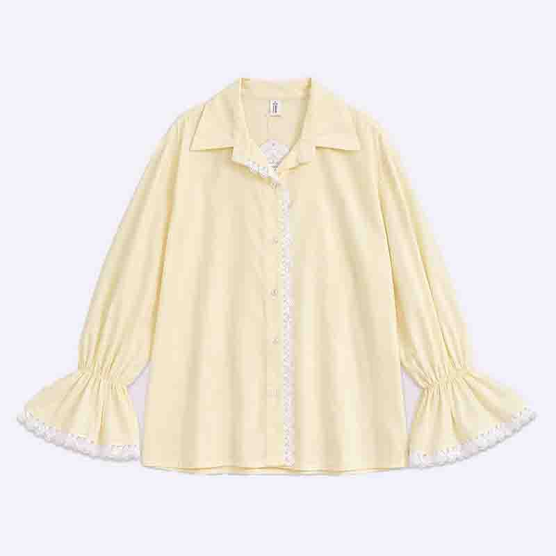 Women’s Elegant Blouse with Lace Trim