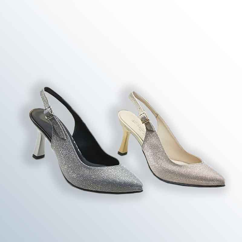 Elegant High-Heel Pump with Open Back and Pointed Toe