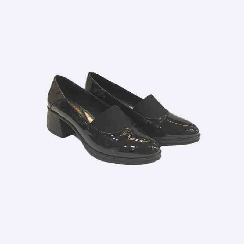 Women's Black Low-Heel Shoes