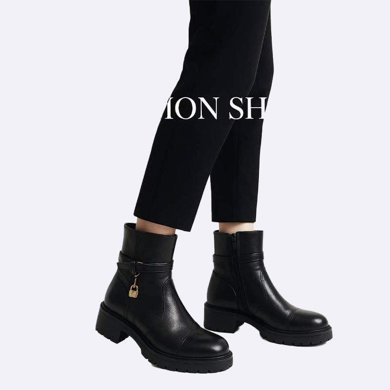 Elegant Buckle Ankle Boots