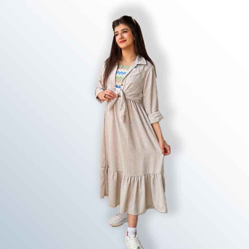 Girls' camisole dress with shirt