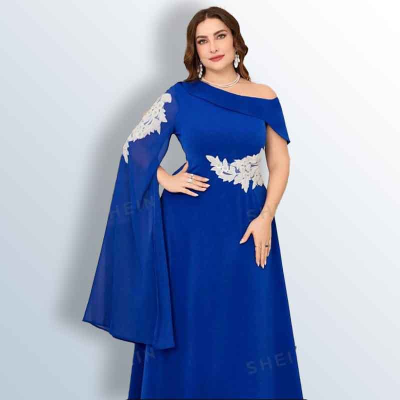 Silk dress with chiffon sleeves and a tie at the waist
