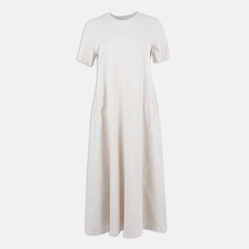 Women's V-Neck Maxi Dress - Rayon Linen Blend
