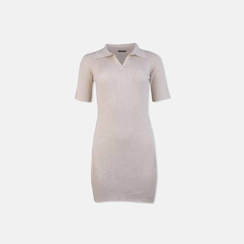 Women's Rib Polo Knit Dress
