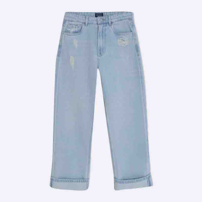 Women's Relaxed Boyfriend Jeans – Cuffed