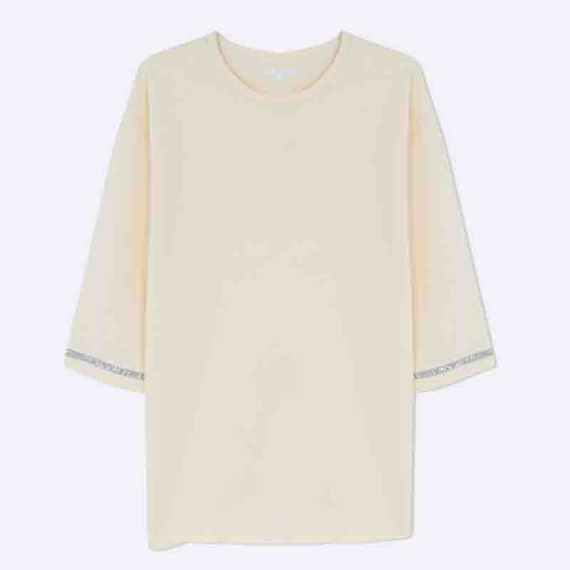Women's Sleeve Cotton Blend Top Casual Knit T-Shirt