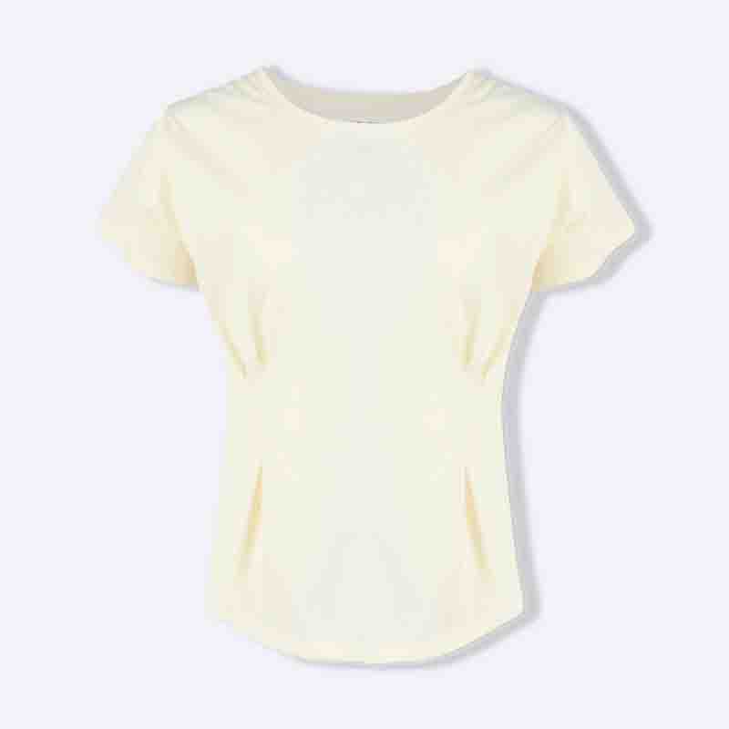 Women's soft pleated T-shirt
