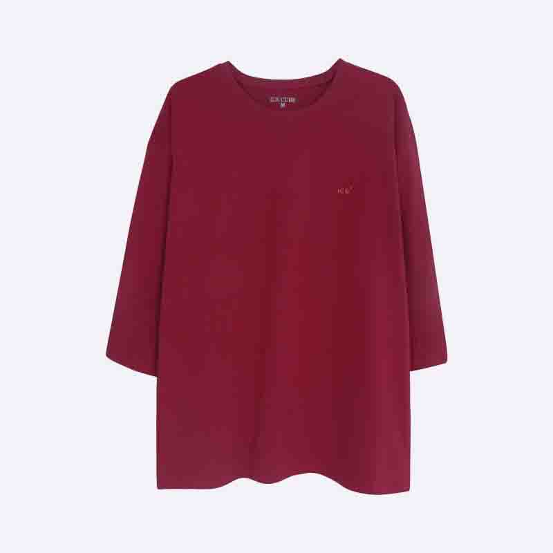 Women's Solid Color Crewneck Tee 3/4 Sleeves