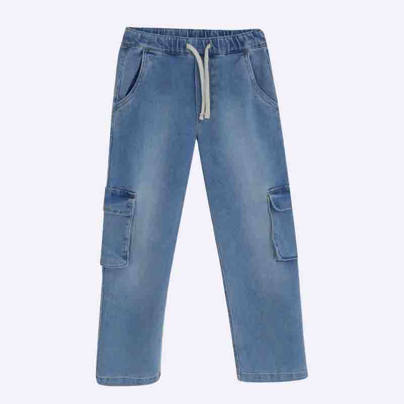 Boy's Cotton Blend Cargo Jeans