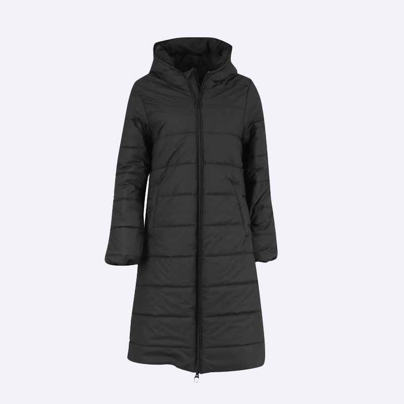 Long water-repellent puffer jacket
