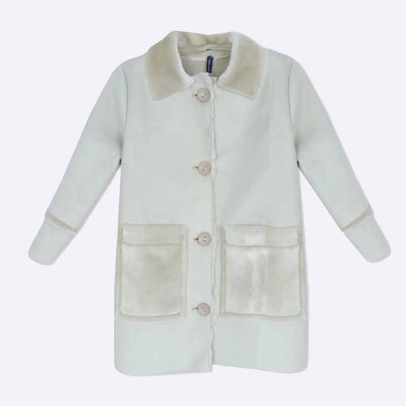 Classic girls' fur coat