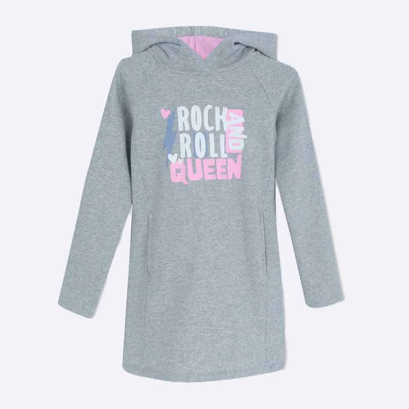 Girls' Graphic Print Hoodie Dress