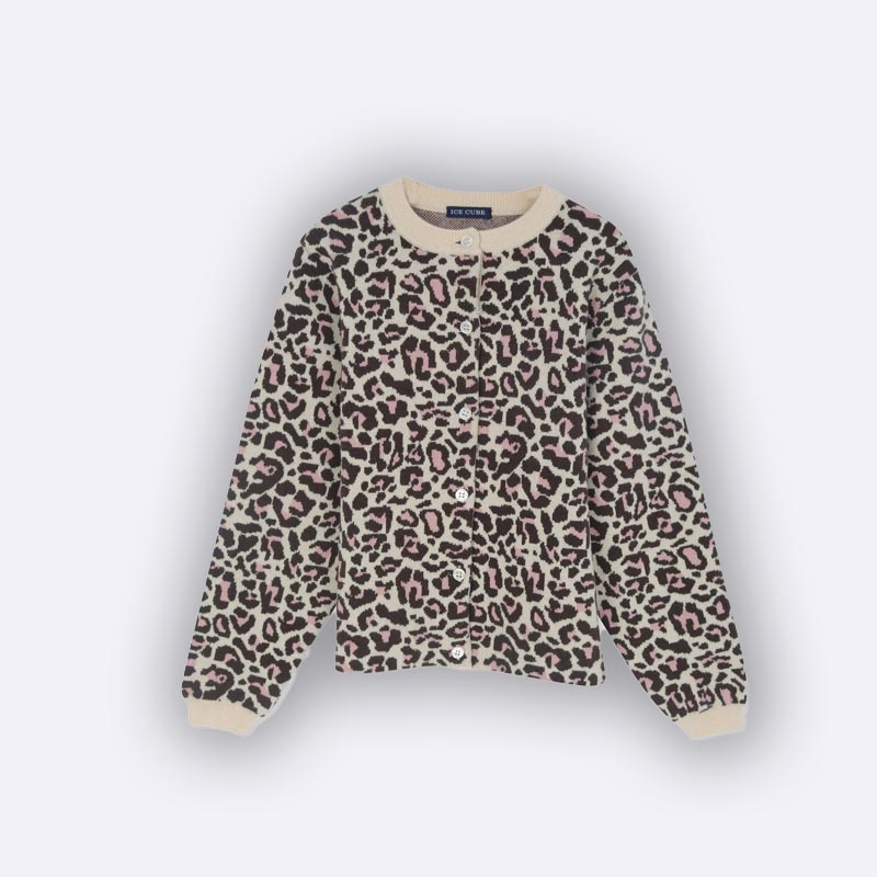 Girls' button-up knit cardigan