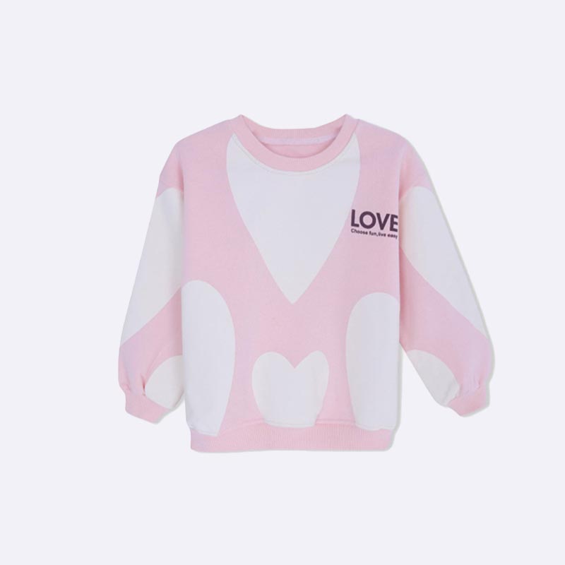 Girls' Love Heart Graphic Sweater