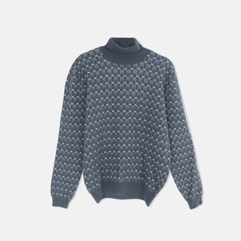 Men's Patterned Turtleneck Sweater