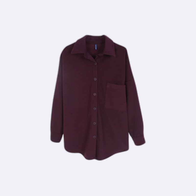 Women's soft wool button-down shirt