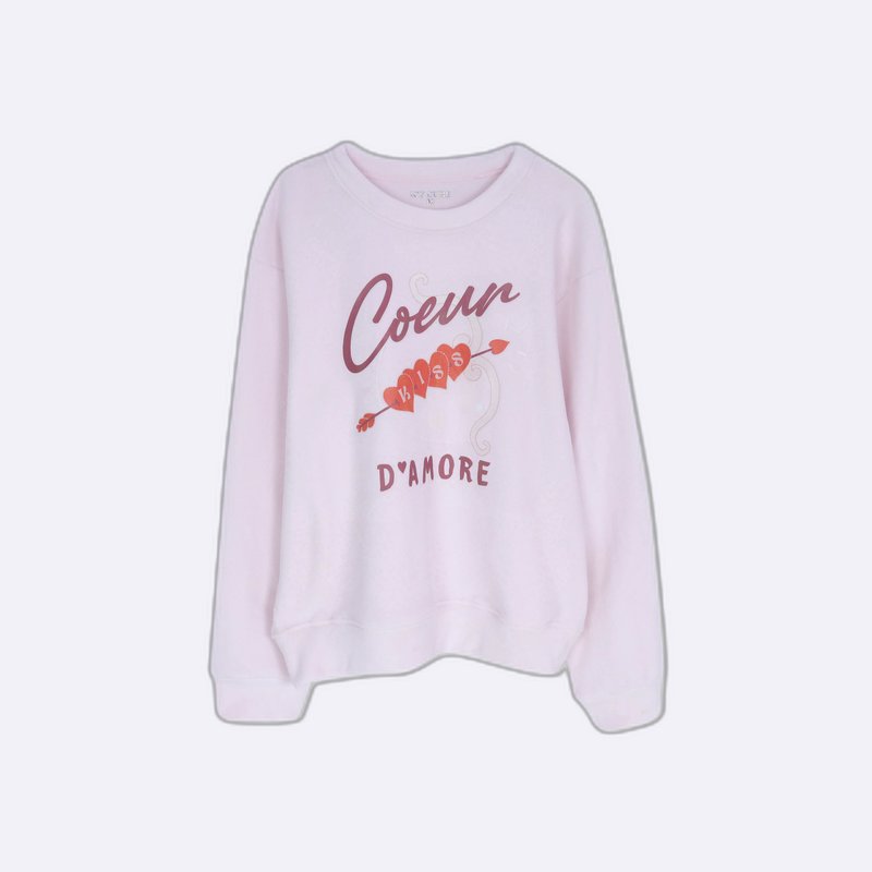 Women's sweater decorated with prints