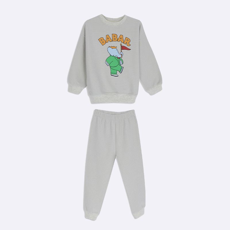 Boys' Babar the Elephant Striped Pajama Set