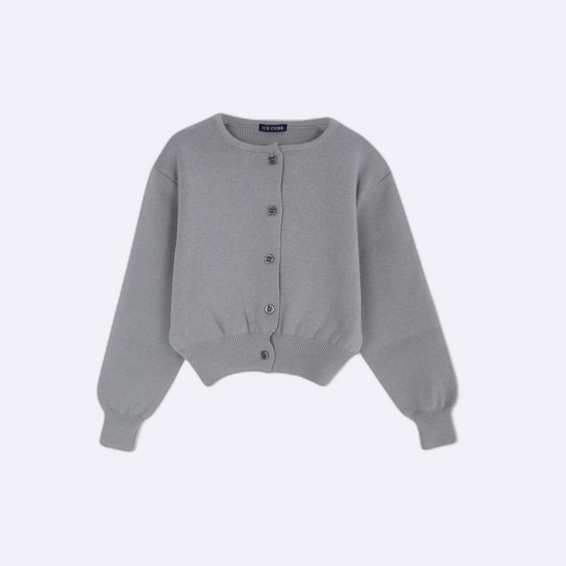 Girls' Crew Neck Button-Down Cardigan Sweater