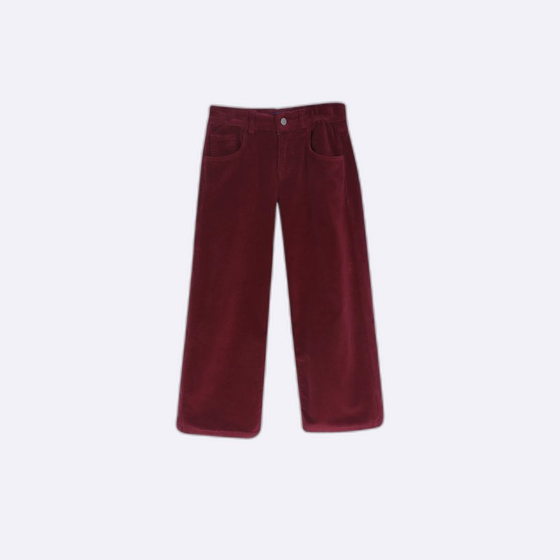 Pantalon en velours taille haute pour filles