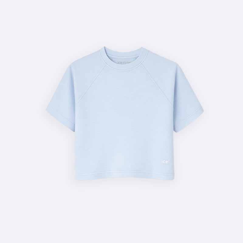 Girls' raglan sleeve cotton square-cut T-shirt