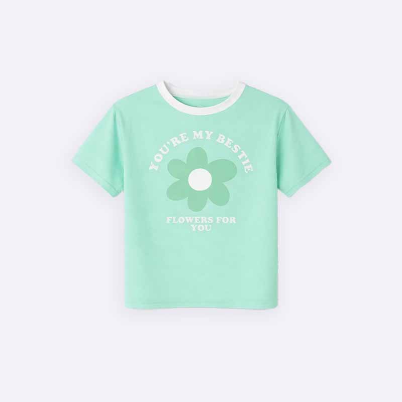 Soft cotton floral print t-shirt
