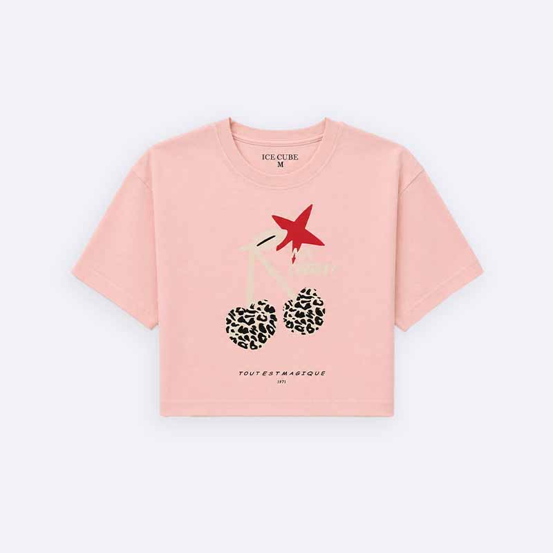 Girls' short-sleeved t-shirt with unique designs